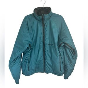 Marmot PrimaLoft Teal Synthetic Down Jacket Puffer Coat Warm Mens Size Large